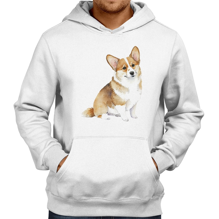 Moletom Cachorro Welsh Corgi Pembroke - Branco