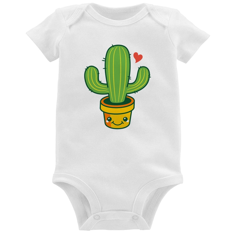 Body Bebê Cacto Coração
