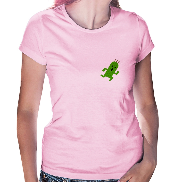 Baby Look Cactuar - Rosa Bebê