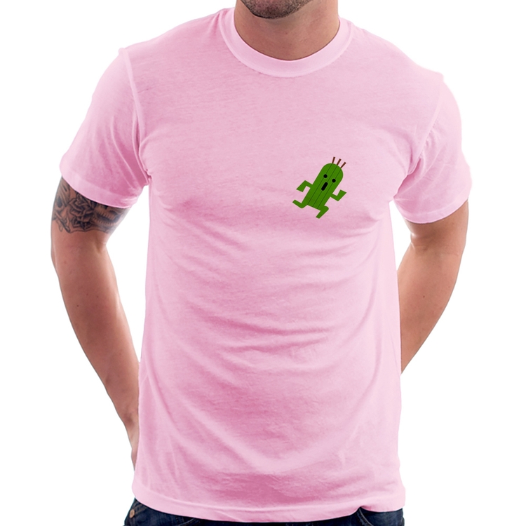 Camiseta Cactuar - Rosa Bebê