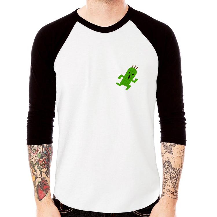 Camiseta Raglan Cactuar Manga 3/4
