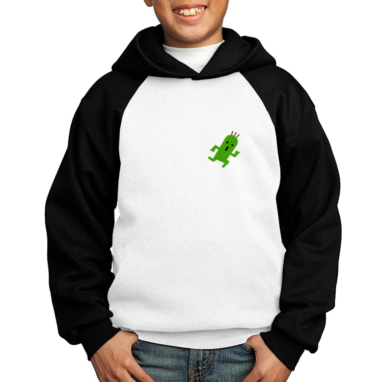 Moletom Infantil Cactuar - Branco/Preto
