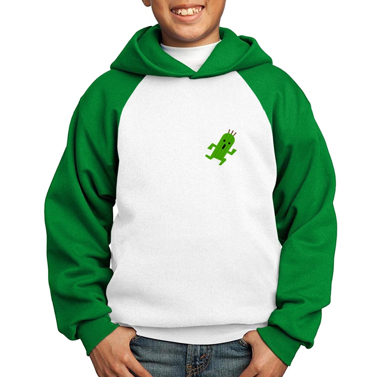 Moletom Infantil Cactuar - Branco/Verde