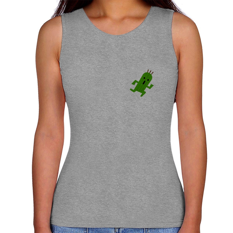 Regata Feminina Cactuar - Cinza