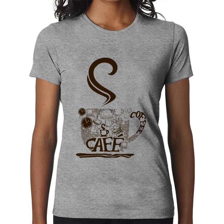 Baby Look Café Coffee - Cinza