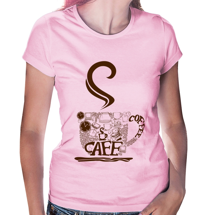 Baby Look Café Coffee - Rosa Bebê