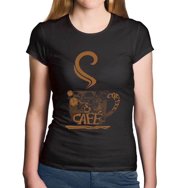 Baby Look Algodão Café Coffee