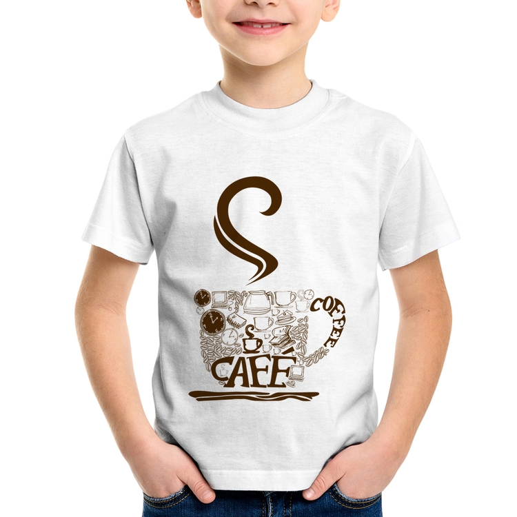 Camiseta Infantil Café Coffee