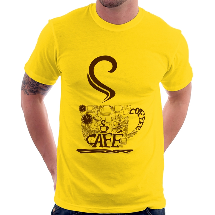 Camiseta Café Coffee - Amarela