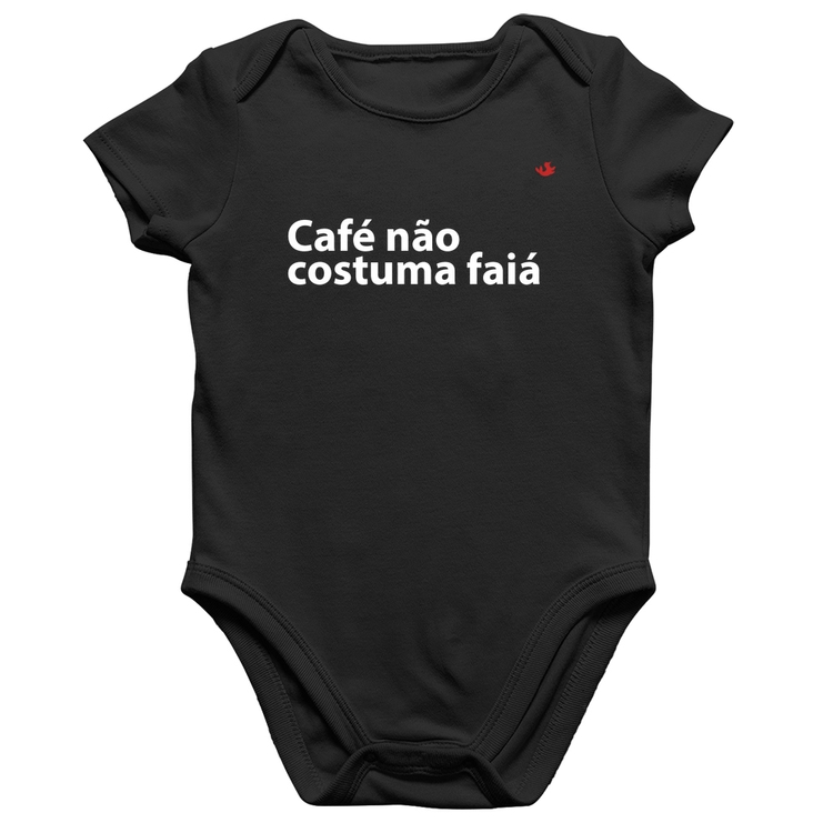 Body Bebê Algodão Café não costuma faiá