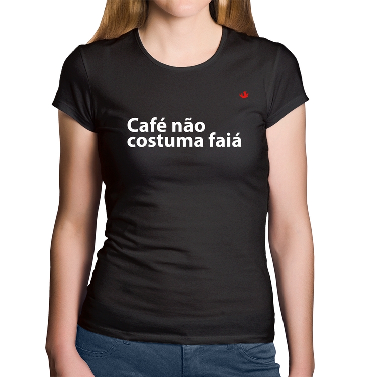 Baby Look Algodão Café não costuma faiá