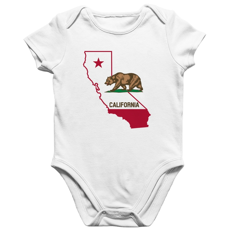 Body Bebê Algodão Califórnia - Branco