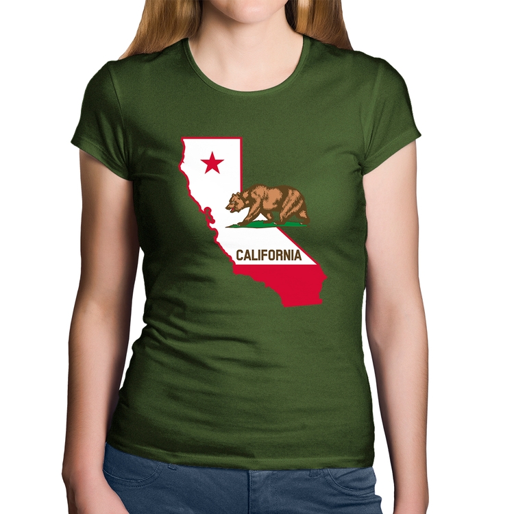 Baby Look Algodão Califórnia - Musgo