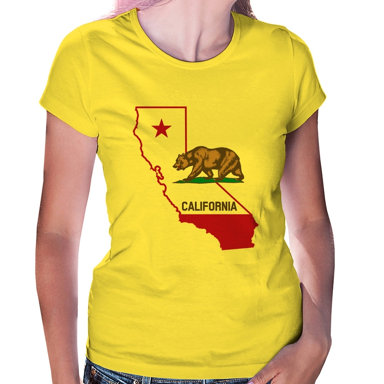 Baby Look Califórnia - Amarela