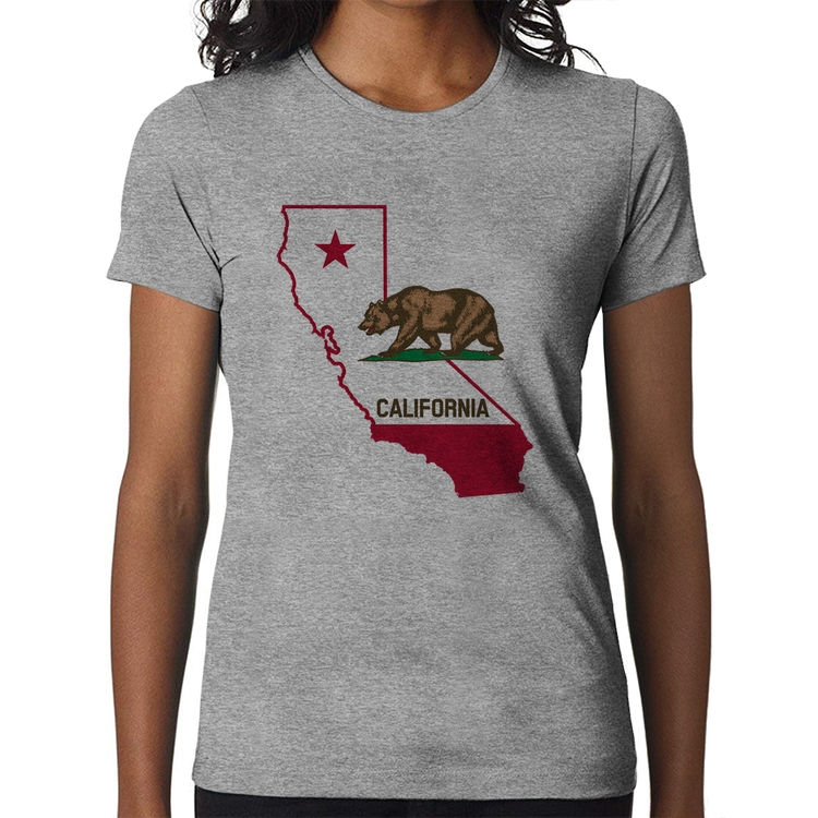 Baby Look Califórnia - Cinza