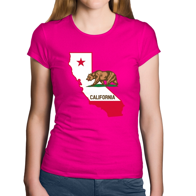 Baby Look Algodão Califórnia - Rosa