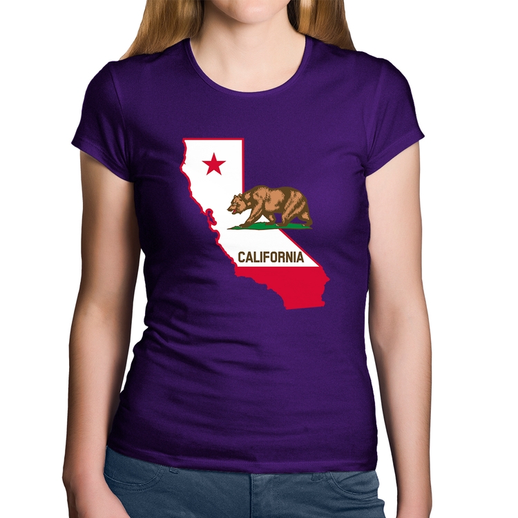 Baby Look Algodão Califórnia - Roxa