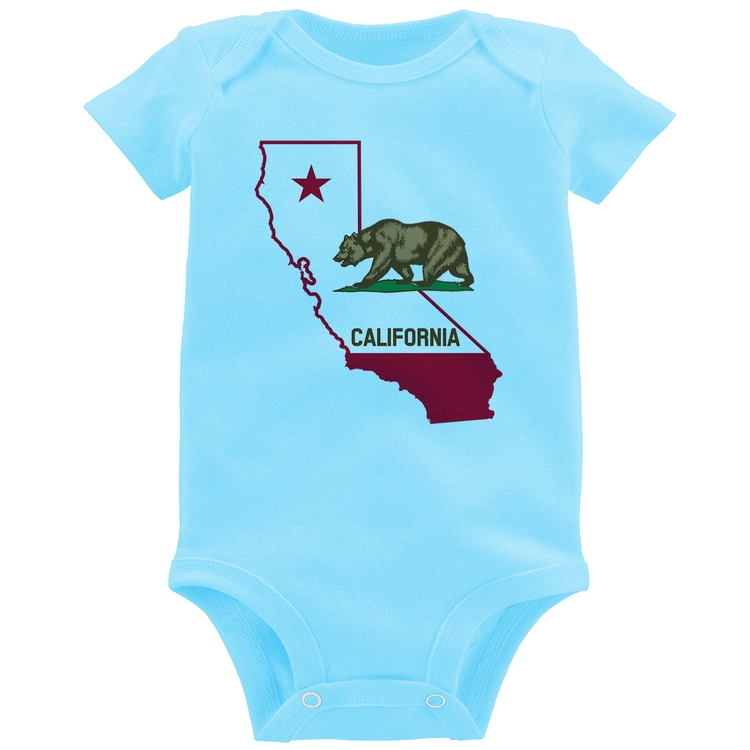 Body Bebê Califórnia - Azul Bebê