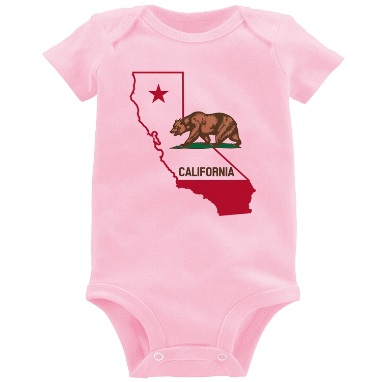 Body Bebê Califórnia - Rosa Bebê