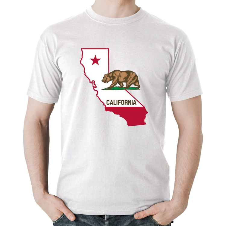 Camiseta Algodão Califórnia - Branca