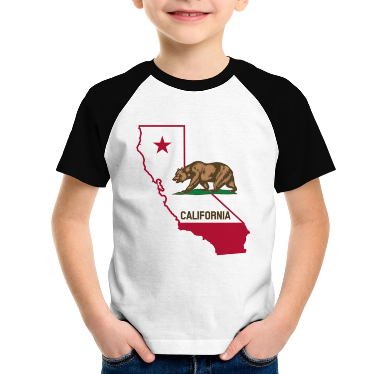 Camiseta Raglan Infantil Califórnia
