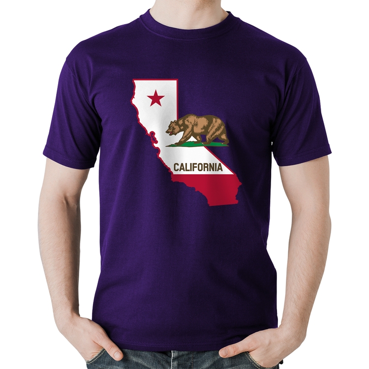 Camiseta Algodão Califórnia - Roxa