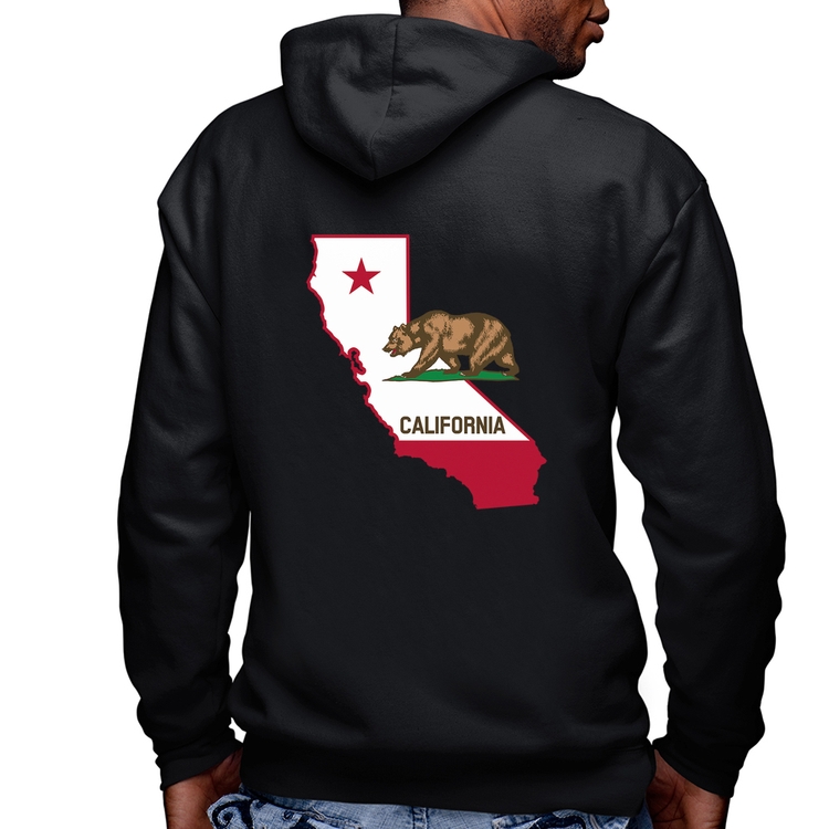 Blusa Moletom Califórnia Masculina com Capuz e Zíper