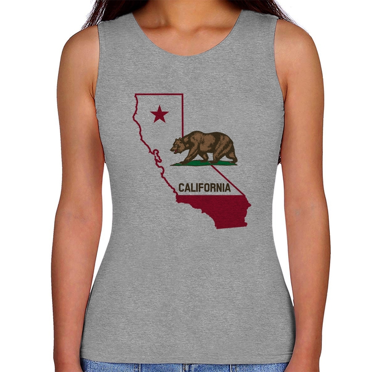 Regata Feminina Califórnia - Cinza