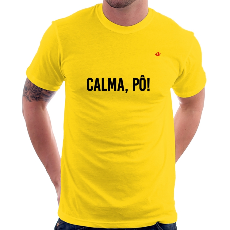 Camiseta Calma, pô! - Amarela
