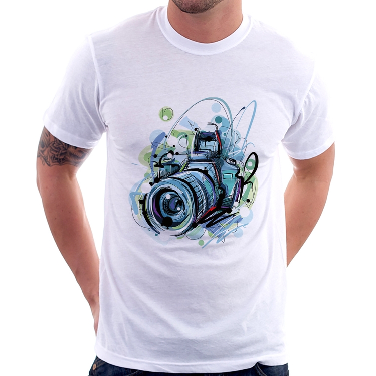 Camiseta Câmera Fotográfica