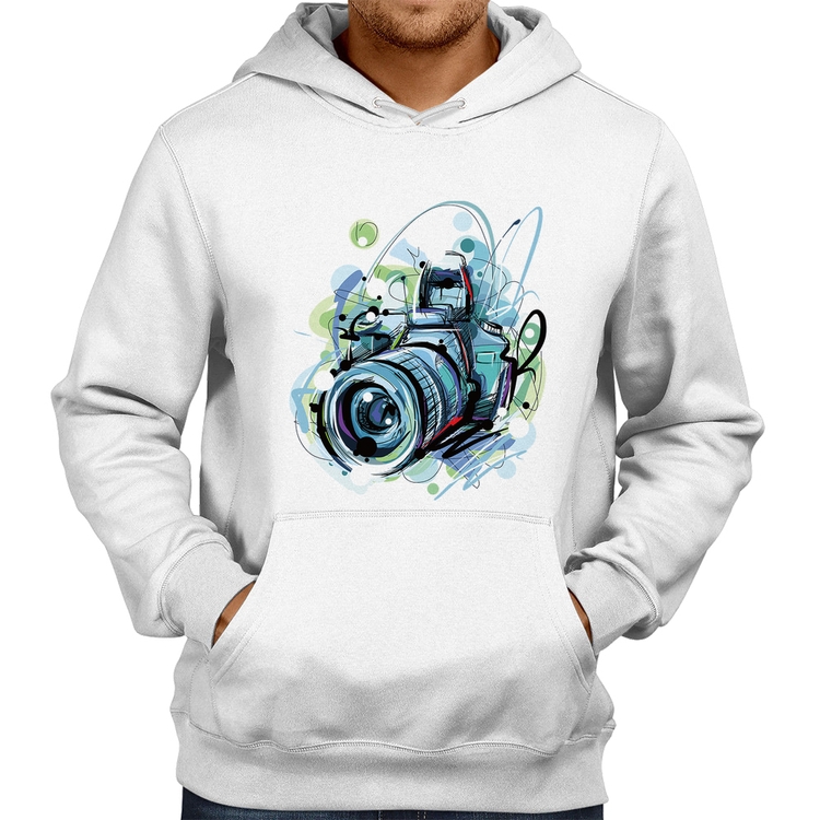 Moletom Câmera Fotográfica - Branco
