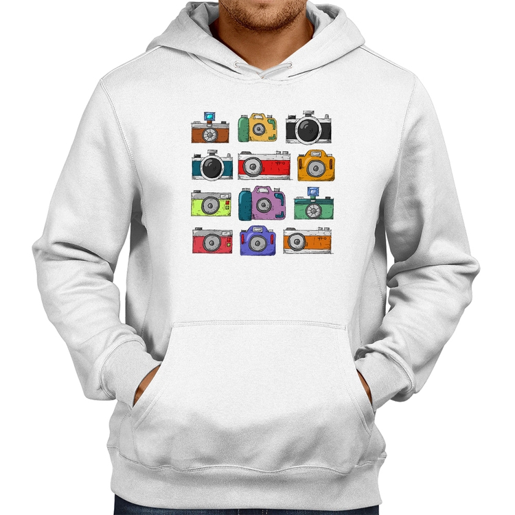 Moletom Câmeras Retrô - Branco