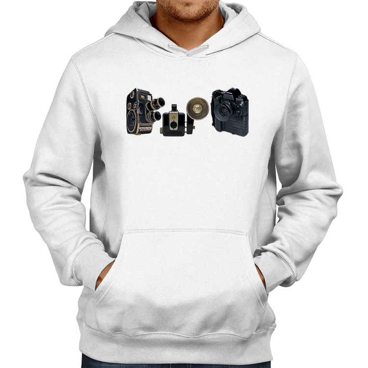 Moletom Câmeras Vintage - Branco