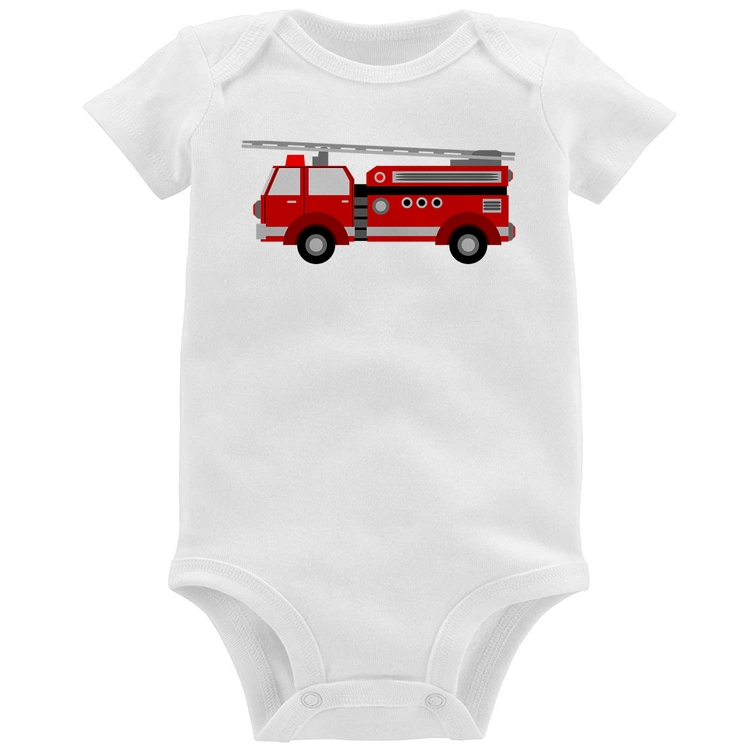 Body Bebê Caminhão de Bombeiro