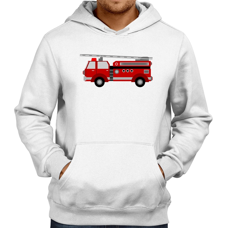 Moletom Caminhão de Bombeiro - Branco