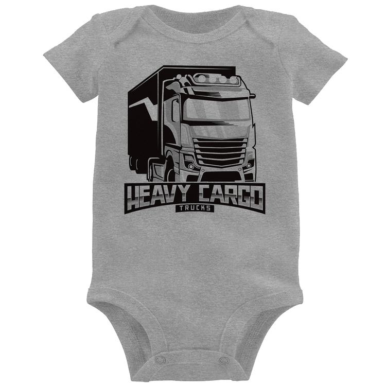 Body Bebê Caminhão Heavy Cargo Caminhoneiro - Cinza
