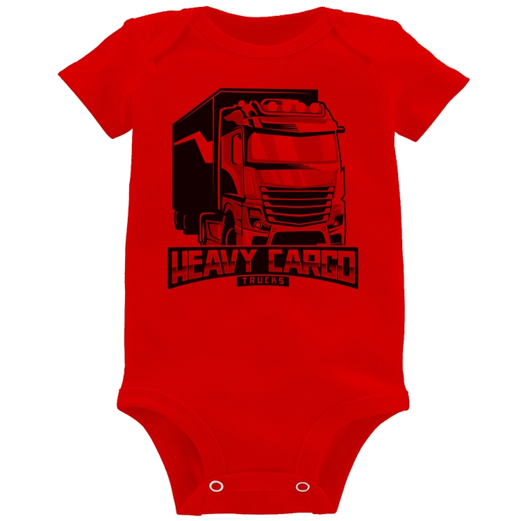 Body Bebê Caminhão Heavy Cargo Caminhoneiro - Vermelho