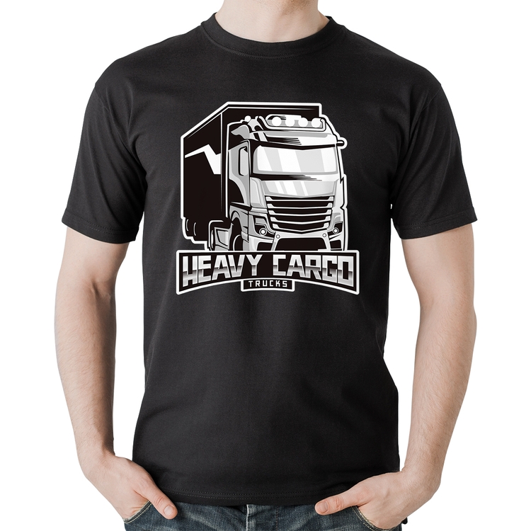 Camiseta Algodão Caminhão Heavy Cargo Caminhoneiro