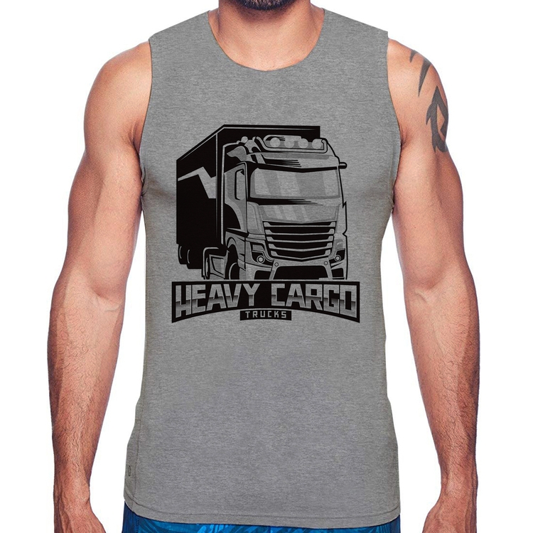 Regata Caminhão Heavy Cargo Caminhoneiro - Cinza