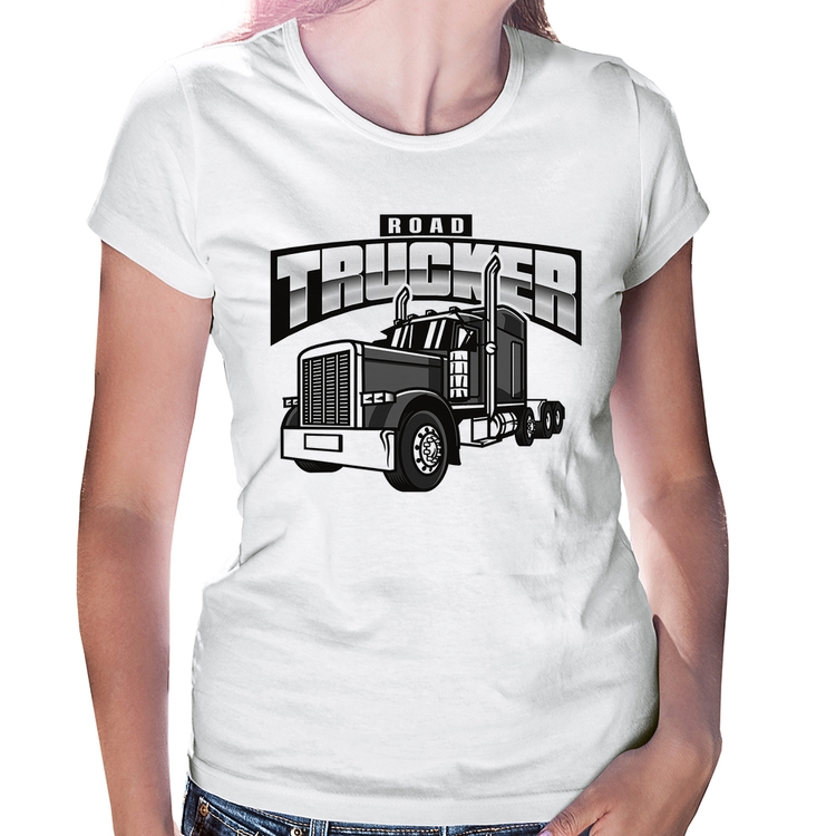 Baby Look Caminhão Road Trucker Caminhoneiro