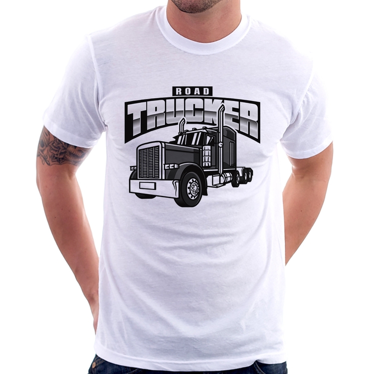 Camiseta Caminhão Road Trucker Caminhoneiro