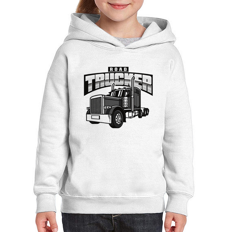 Moletom Infantil Caminhão Road Trucker Caminhoneiro