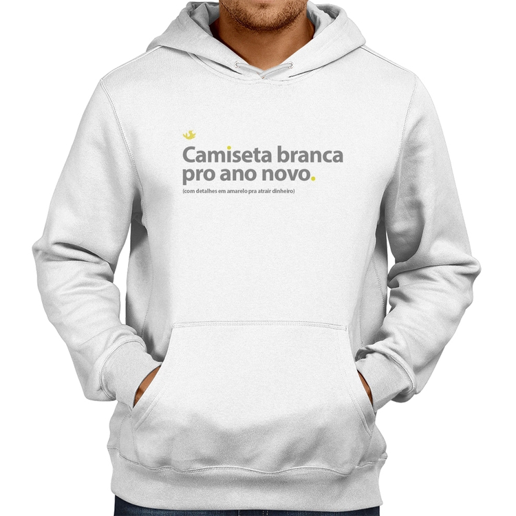 Moletom Camiseta branca de ano novo - Branco