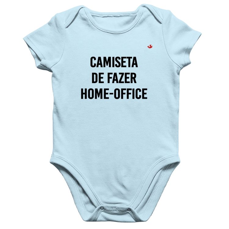 Body Bebê Algodão Camiseta de fazer home-office - Azul Bebê