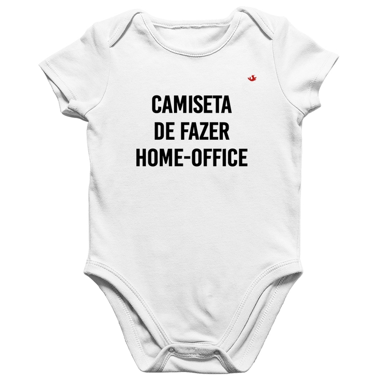 Body Bebê Algodão Camiseta de fazer home-office - Branco