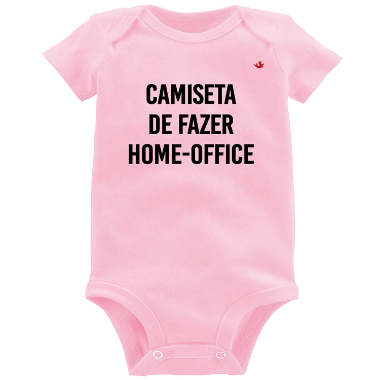 Body Bebê Camiseta de fazer home-office - Rosa Bebê