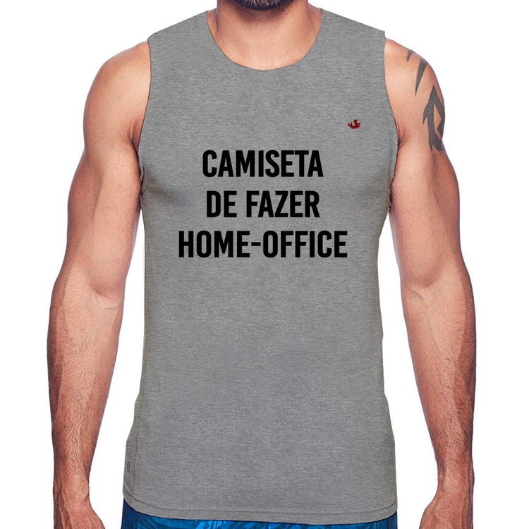 Regata Camiseta de fazer home-office - Cinza