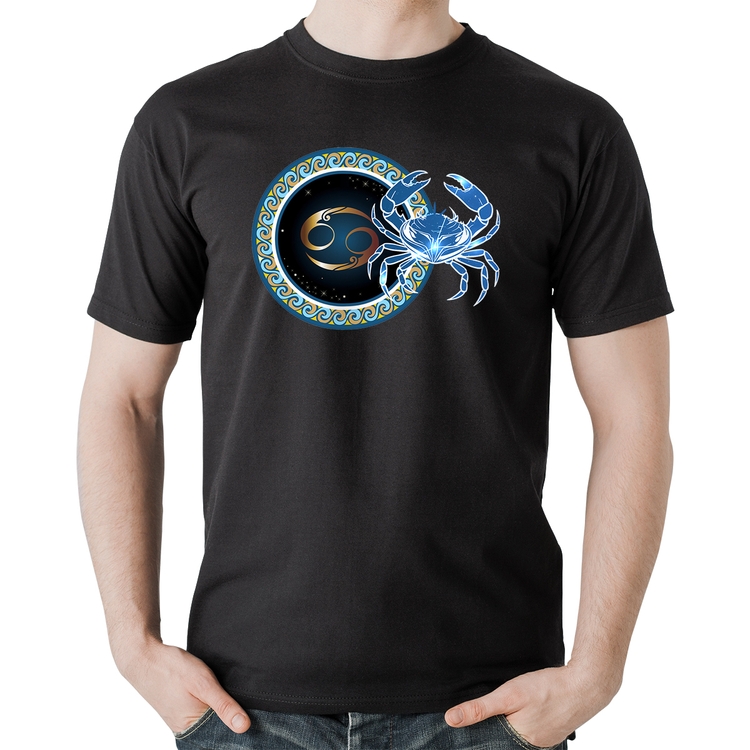 Camiseta Algodão Signo Câncer Astrologia