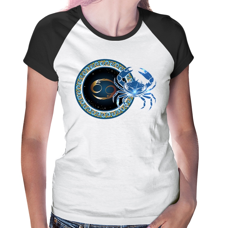 Baby Look Raglan Signo Câncer Astrologia