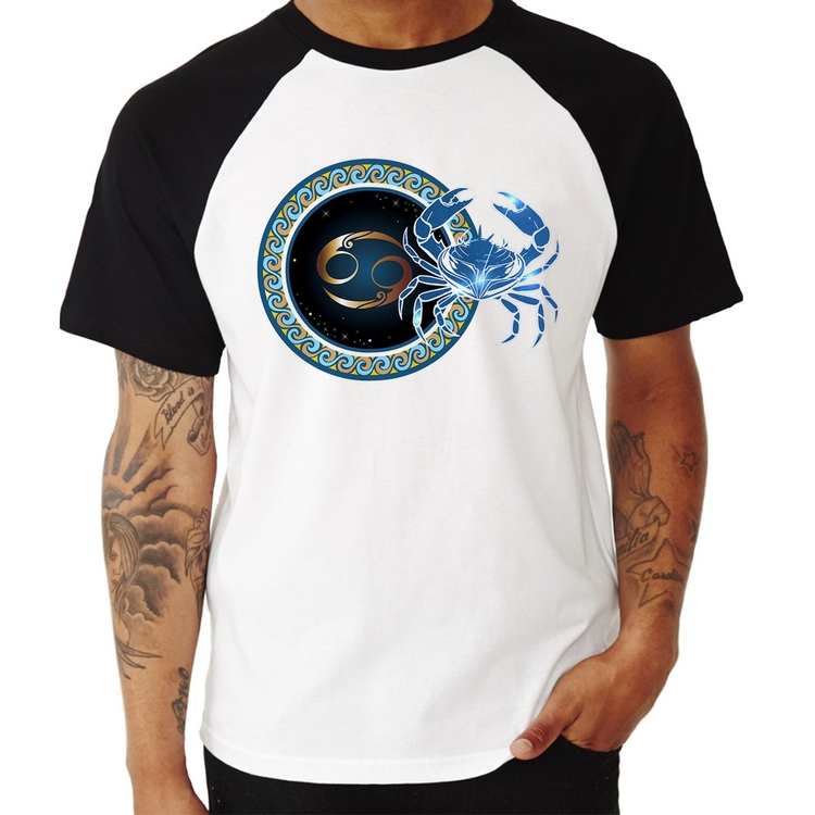 Camiseta Raglan Signo Câncer Astrologia